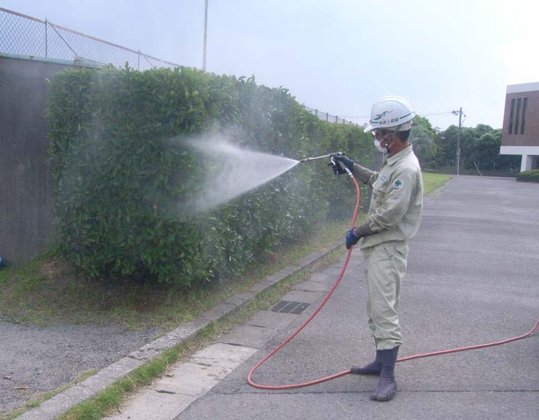 薬剤散布写真